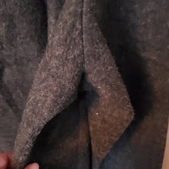 Vero Moda Dark Grey Brushed Katrine Faux Wool Midi Coat, Size 2x-3x Fair - Picture 7 of 9